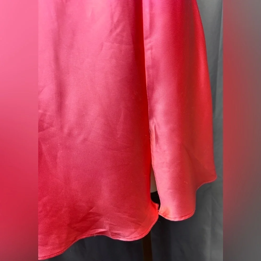 Victoria’s Secret Vintage Satin Slip Dress Negligee lace detail side slit Large